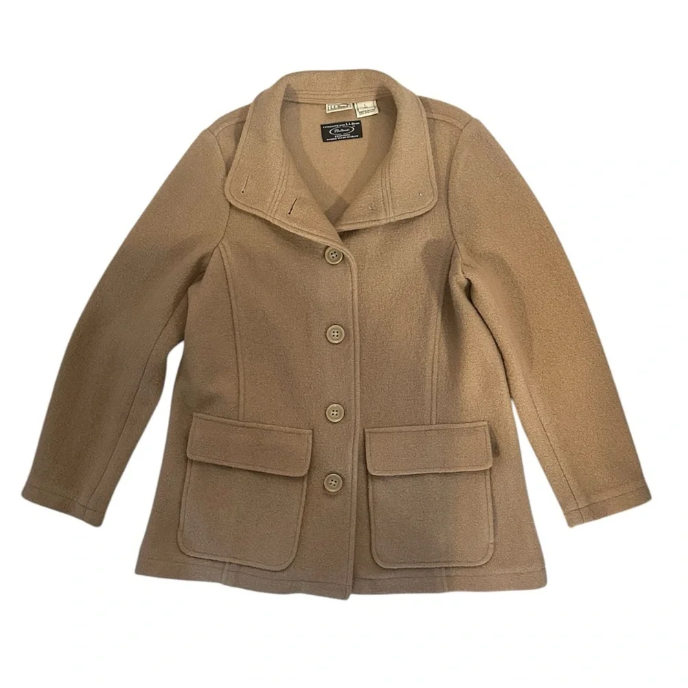 Gorgeous Vintage Taupe Bellandi for LLBean Wool Coat - Picture 1 of 14